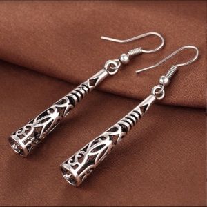.925 Sterling Silver Bohemian Tassel Earrings
